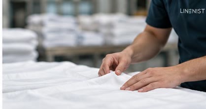 Quality check of a white sheet