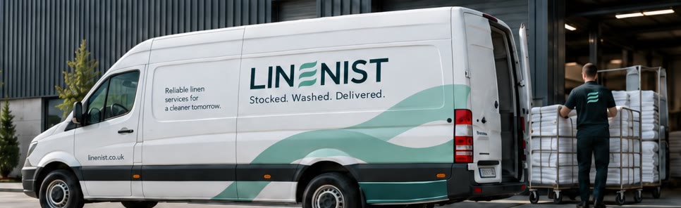 Linenist van being loaded with clean linen at the facility